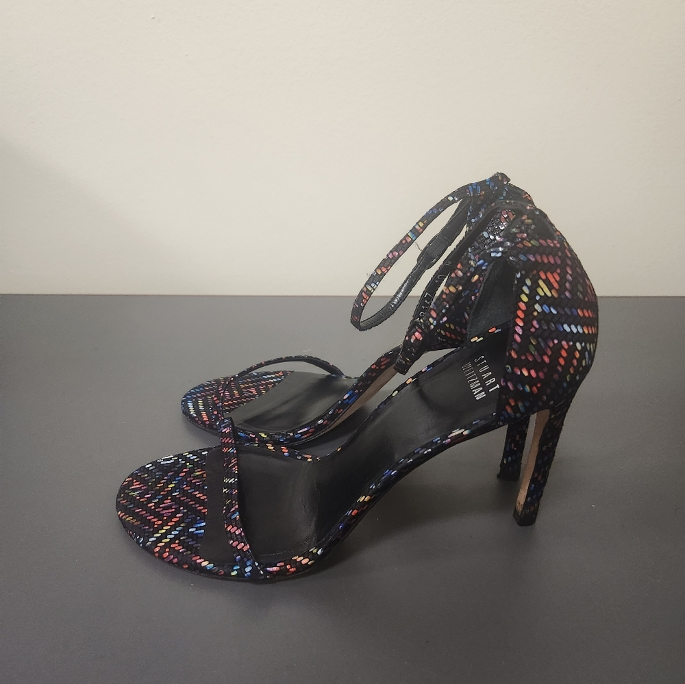 Stuart Weizman Nudist Song Multi Color Sandals Sz… - image 5